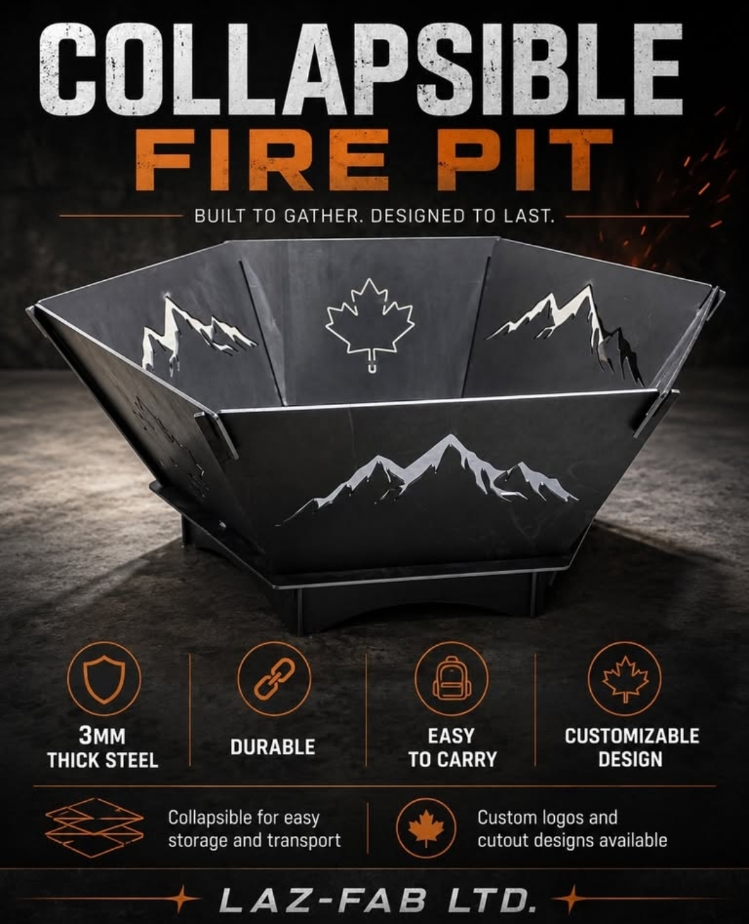 Collapsible Fire Pit - Hexagon - Image 4