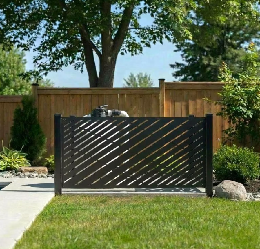 Metal Privacy Panel, Laser Cut Decorative Aluminum Privacy Screen, Metal Fencing, Powder Coated Aluminum Panel