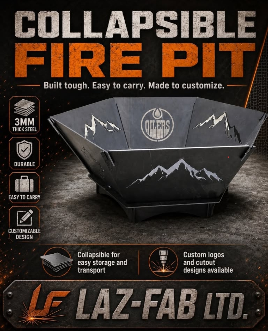 Collapsible Fire Pit - Hexagon